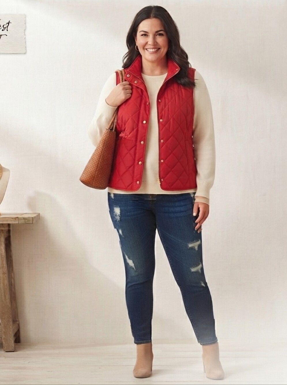 Chico's Quilted Full-Zip Vest — Size XXL - Picture 1 of 8